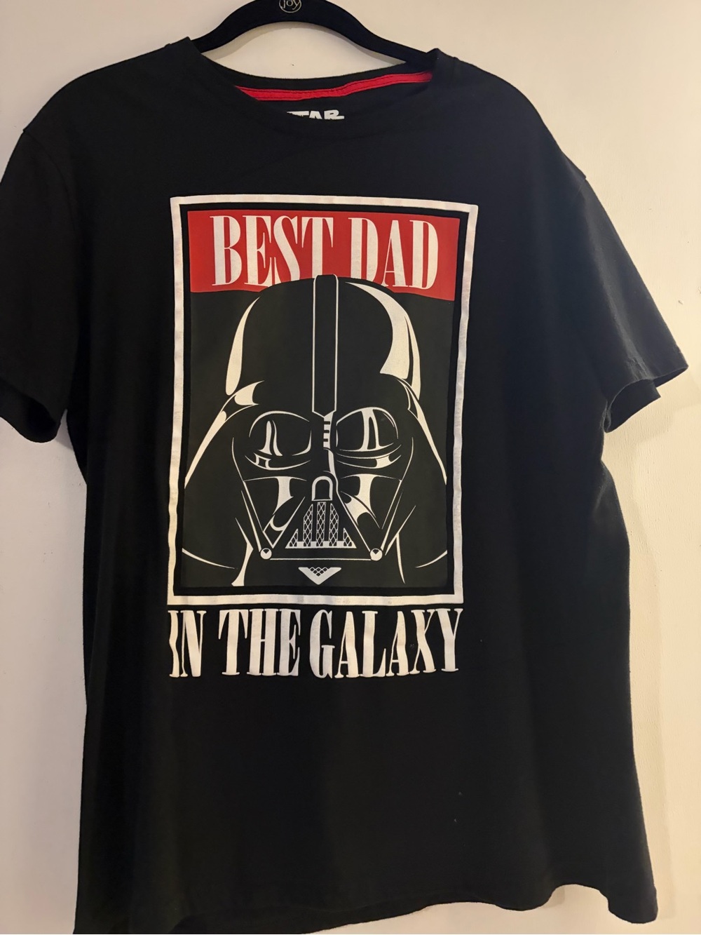 Star Wars Black Tee with Red and White Vader Graphic
